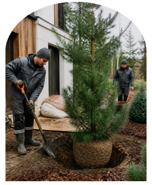 Посадка хвойных деревьев в Махачкале по цене от 5695 р. | Метпроект-Мхч